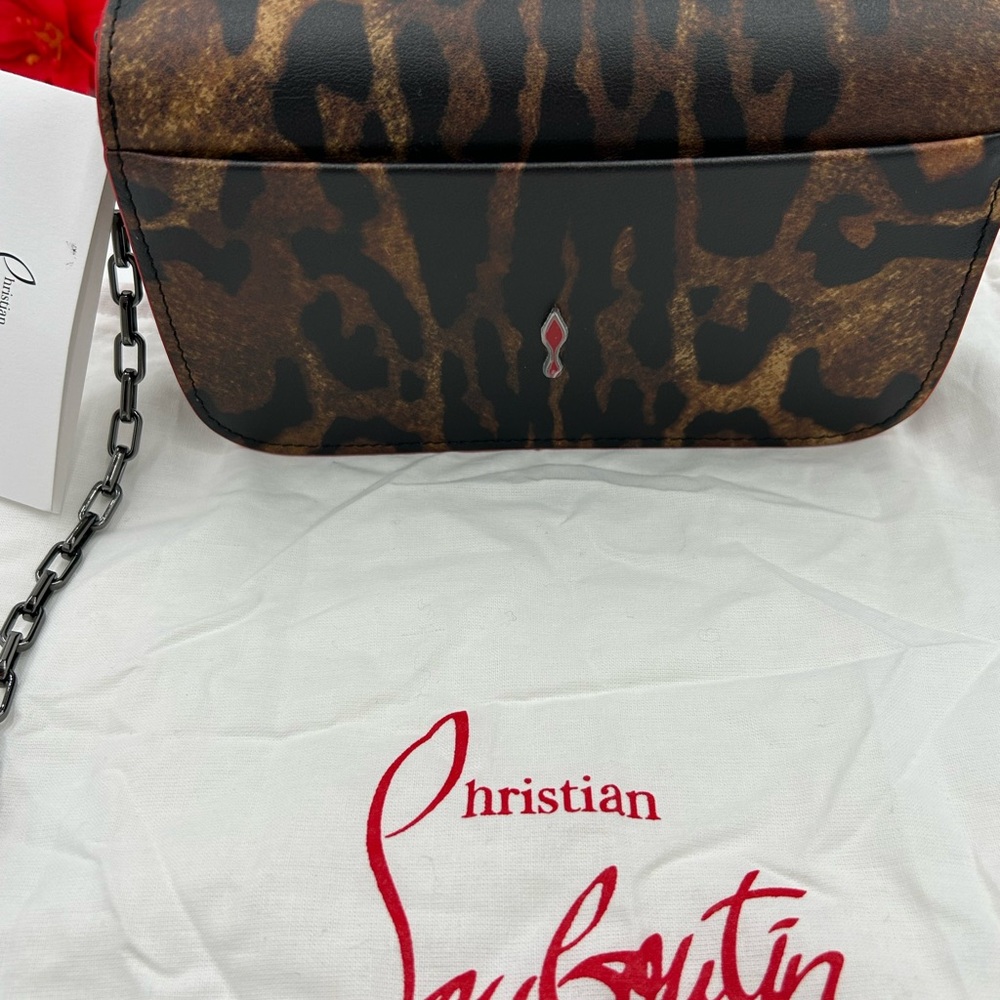 Women's Christian Louboutin, Paloma Bengali, leather clutch/shoulder bag - Picture 3 of 14